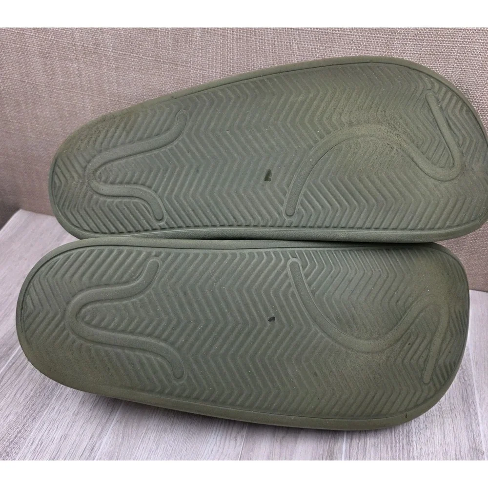 Adidas Adilette Clogs Mens 13 Womens 14 Focus Olive Core Black Slip On Shoes